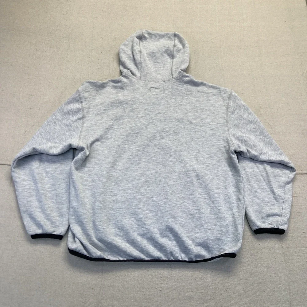 Nike Hoodie Womens M Center Swoosh Y2k Vintage Grey Pullover Sweatshirt